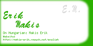 erik makis business card
